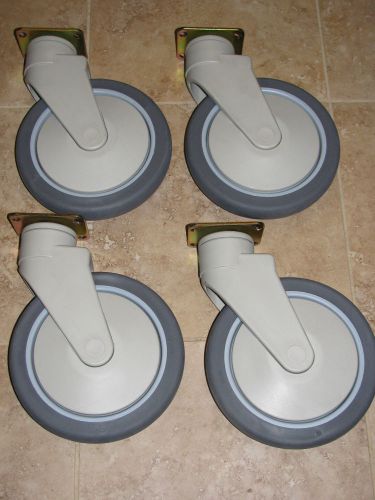 4 Heavy Duty Casters Wheels for Medical or Electronic Applications 200MM X 32MM
