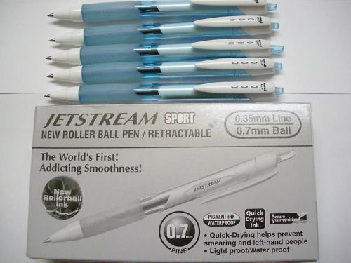 10pcs Uni-Ball Jetstream retractable SXN-157S 0.7mm roller ball pen Light blue