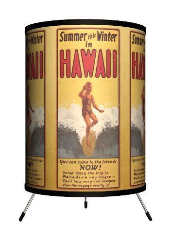 Lamp-In-A-Box TRI-SPO-SURHA Sports - Surfing Hawaii Tripod Lamp