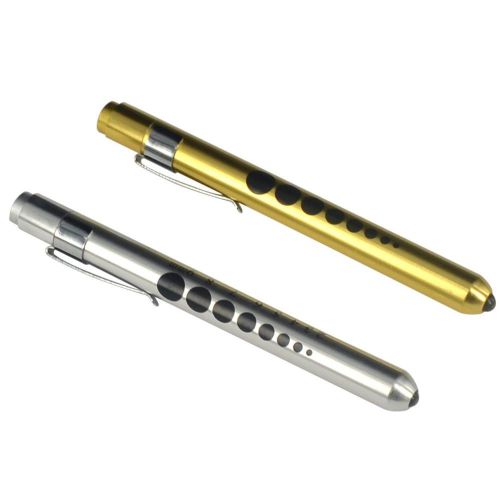YESTARUSA® Pocket Size Reusable Penlight Pupil Gauge Pen Light Pack of 2 Sil...