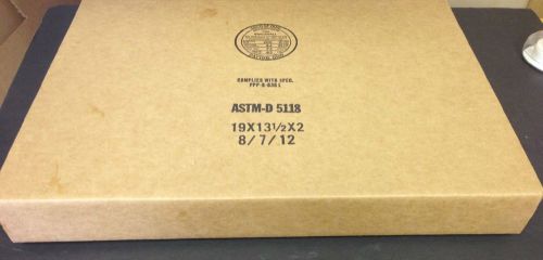 10 19x13.5x2 cardboard boxes astm-d 5118 military spec for sale
