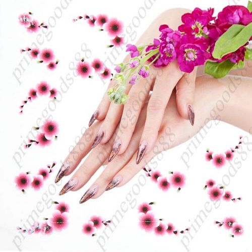 Plum Blossom Nail Art Stickers Decals DIY Nail Care for Finger and Toe Nails