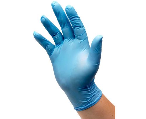 (r) quality blue nitrile gloves size large powder free latex free x 40 pairs for sale
