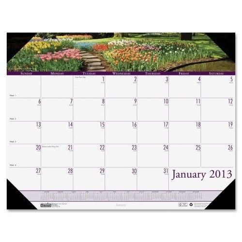 House of Doolittle Waterfalls Desk Pad Calendar 22&#034; W x 17&#034; D 22&#034; W  x 17&#034; D
