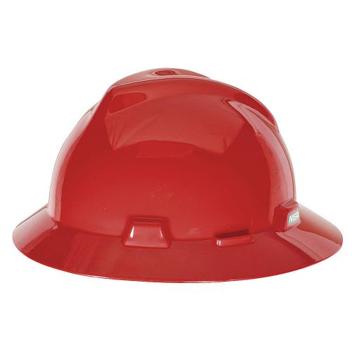 Hard hat, fullbrim, slotted, pinlk, red 454736 for sale