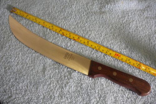 CAPCO PROFESSIONAL CIMETER SCIMITAR BUTCHER KNIFE 10&#034; JAPAN SS BLADE WOOD HANDLE