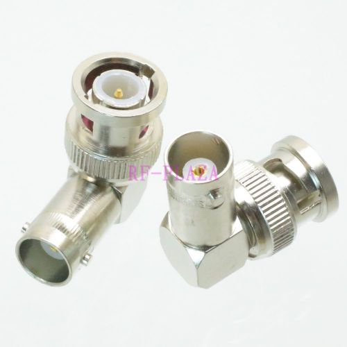 Adapter BNC male plug to BNC female jack right angle RF COAXIAL