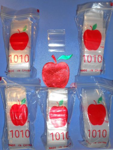 Apple brand baggies zippitz bags 1&#034;x1&#034; 1010 size clear 5 packs 100ct (500) for sale