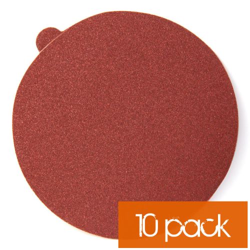 10pk 6&#034; Tab PSA Stick-On Sandpaper -120 Grit (A/O)