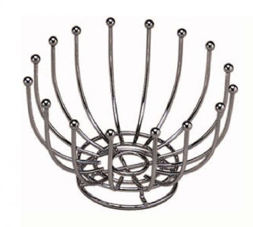 Space/time continuum basket, 8&#034; dia. x 5&#034; h, w/balled tips, chrome finish for sale