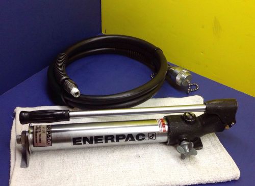 ENERPAC P14 SMALL HAND PUMP 10,000 PSI 20 Cubic Inch Reservoir 5&#039; HOSE CH604