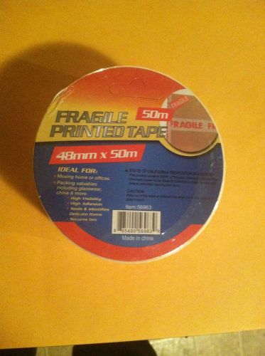 1 Roll Fragile Printed  Tape  48mmWide/50m Long- Read Details- U.S.Seller