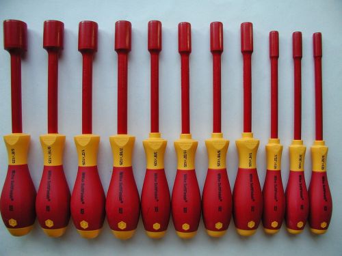 Wiha 11 pc. electrician&#039;s insulated inch nut driver set 32296 for sale