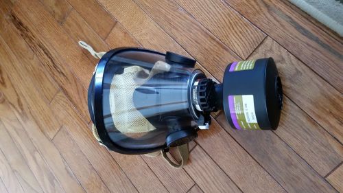 Used scott av-3000 av3000 scba full face mask w/ 40mm adapter assy, size medium for sale