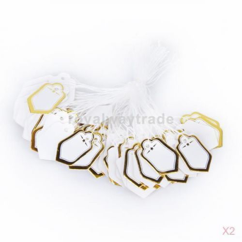 1000x label tie string jewelry watch display merchandise supermarket price tags for sale