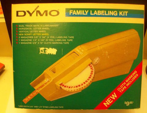 DYMO Family Labeling Kit, Papers, Tapes, 1971 in Case