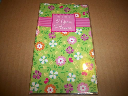 2015-2016 FLOWERS 2 YEAR MONTHLY POCKET PLANNER / CALENDAR NEW ORGANIZE