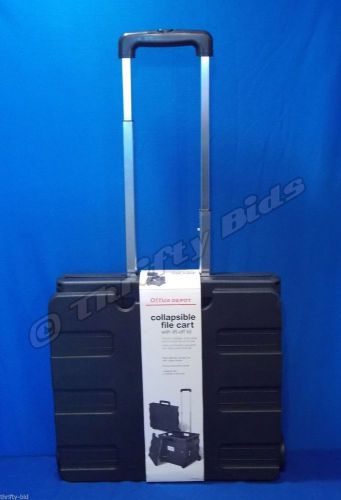 Office Depot COLLAPSIBLE FILE CART 987-304 Black NEW OTHER