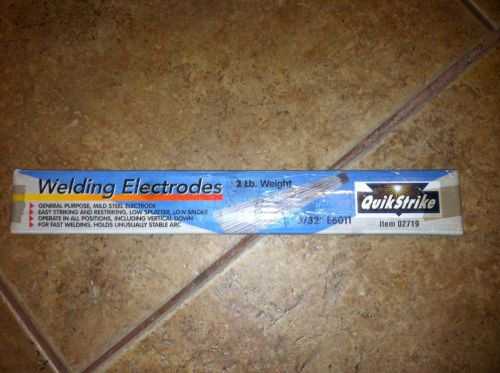 WELDING ELECTRODES QUIKSTRIKE 2 LB 3 /32 &#034; GENERAL PURPOSE MILD STEEL