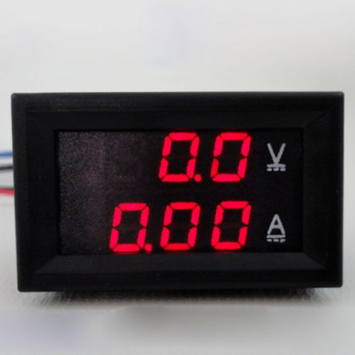 New Dual LED Digital Voltmeter Ammeter Amp Volt Meter + Current Shunt DC 100V50A