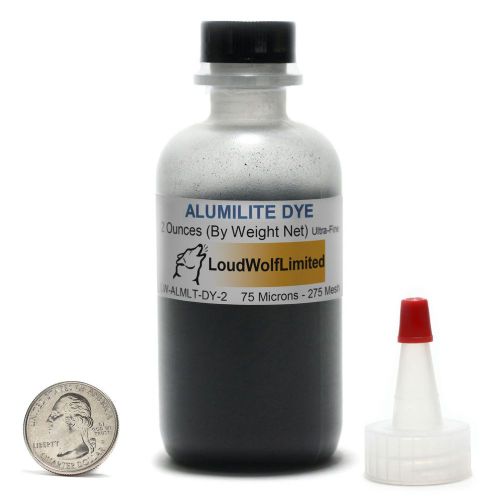 Alumilite dye / black-grey powder / 2 ounces / dyes resin and slows cure rate for sale