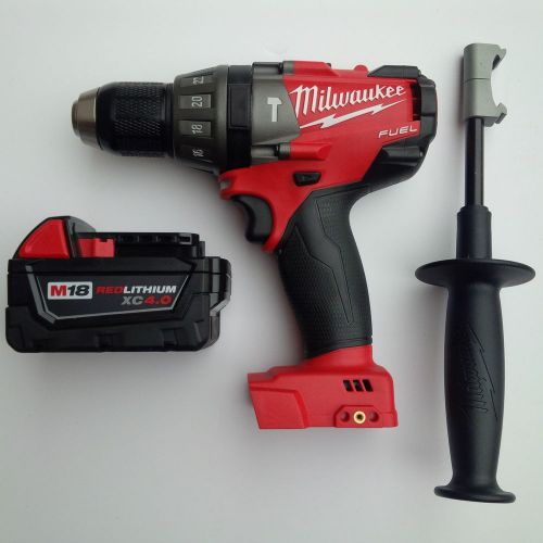 Milwaukee fuel 2604-20 18v 1/2 brushless hammer drill,48-11-1840 4.0 battery m18 for sale