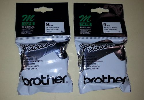 2PK ORIGINAL Brother P-touch Labels M-K221 MK221 Tape PT100, 110,65, 75,85,65,55