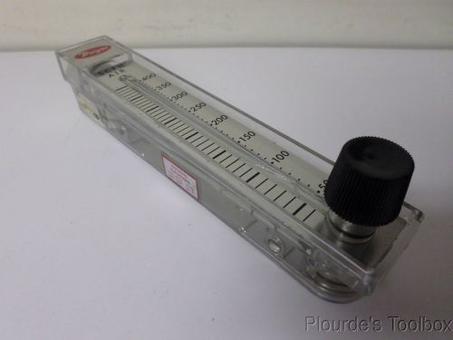 Used Dwyer Rate-Master Air Flow Meter, 50-400 SCFH, 70 PSI Max, RMB-55-SSV