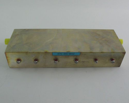 Silver Plated Microwave Bandpass Filter BPF Box 870 to 890 mHz Type N Connector