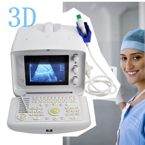 Portable digital ultrasound machine scanner  2 probe convex&amp;transvaginal free 3d for sale