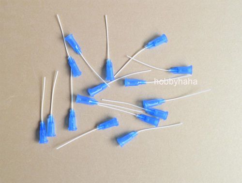 50 pcs 1.5&#034;  22Ga Blue PP Blunt flexible syringe needle tips