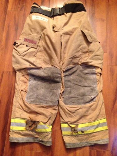 Firefighter pbi gold bunker/turn out gear globe g extreme used 38w x 30l  2007 for sale
