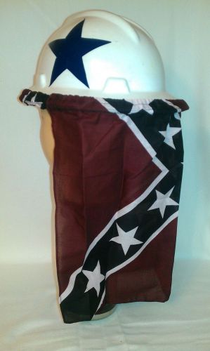 Hard Hat Neck Shade Sun Protector Confederate Flag