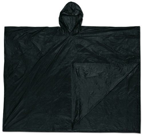 Schooner .10mm, Single-Ply PVC Poncho, Black