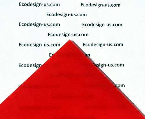 Laser Cut Cast Acrylic Sheet Red 1/8&#034; 8&#034;x12&#034;