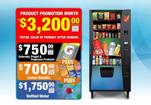 Brand New Combo Vending Machine with $3200 in INSTANT PRODUCT REBATES
