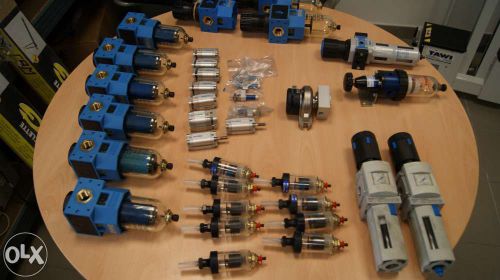 LOT OF NEW FESTO CYLINDERS, FILTERS, ROTATING ACTUATOR AND MORE