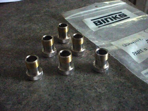 6 Binks airless paint gun adjusting knobs part no. 54-1691 male threads knurled
