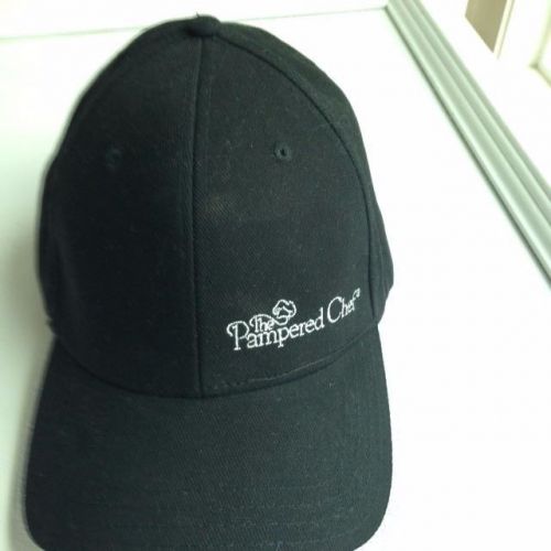 Pampered Chef Consultant Black with Silver Trim  Cap Hat  - Free Shipping