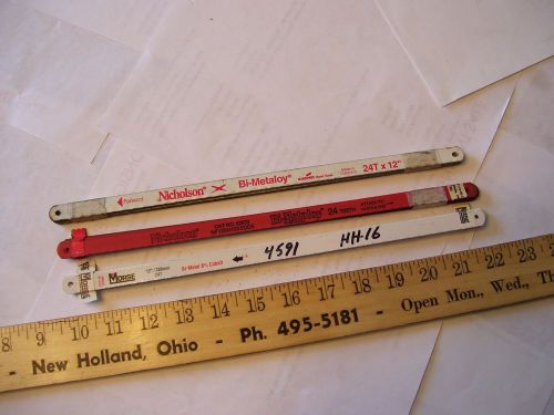 30 &#034;NEW &#034;HACK SAW BLADES BY &#034;NICHOLSON&#034; AND &#034;MORSE&#034; 12&#034;LONG AND 24 TEETH USA,!