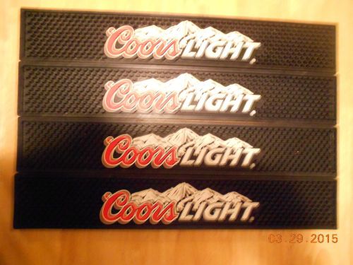 Coors light rubber bar rail mat! 3 3/8&#034; x 20 1/2&#034; wide man cave restaurant pub for sale