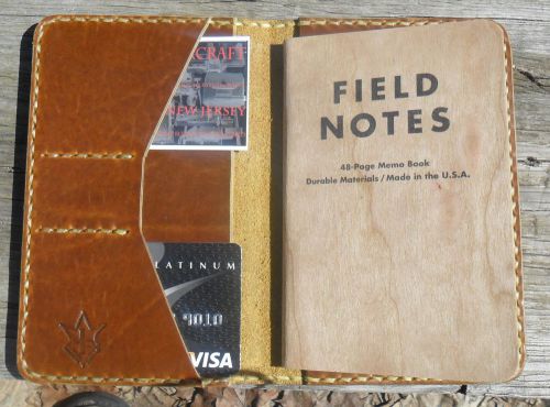 Handmade Leather Case Cover for Field Notes Card Holder Chromexcel Butterscotch