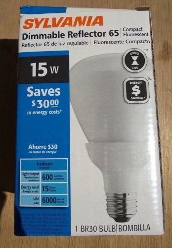 Osram sylvania dimmable reflector cfl15el/br30 15w compact flourescent bulb for sale