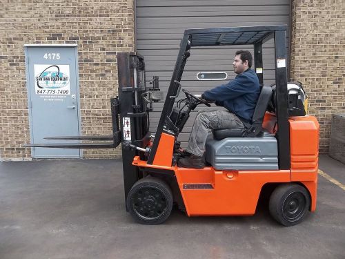 FORKLIFT (18652) TOTYOTA 42-5FGCU25, 5000 LBS CAPACITY, TWO STAGE MAST
