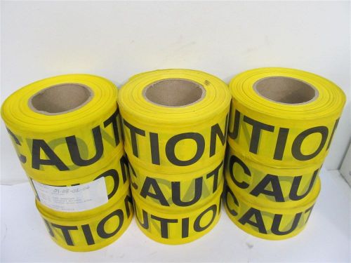 Caution Tape - 1000 ft Rolls - 9 each