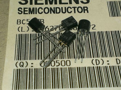[100 pcs] BC547B Vintage genuine  Siemens 0,1A 45V  TO92  NPN Bipolar Transistor