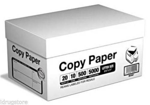 Multi-Purpose Printer Copy Paper, 8.5x11, Letter, 5000 Sheets, 10 Reams-
							
							show original title