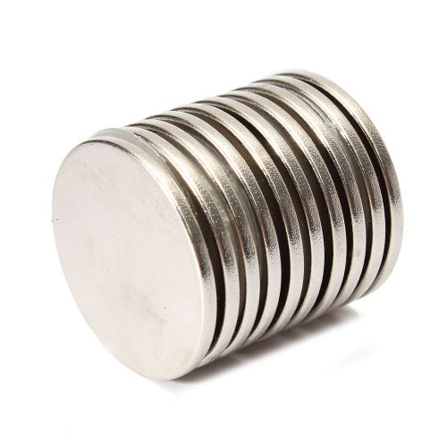 10Pcs Strong Rare Earth Round Magnets Disc Cylinder Neodymium N35 Fridge 25x2mm