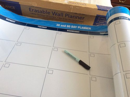 At-A-Glance Two Sided Wet Erasable Wall Planner 32X48 Wet Erase Marker Calender