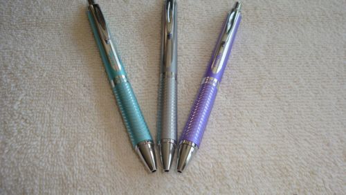 Pentel Alloy BL407 Gel Pen, 3 Color Set, NEW
